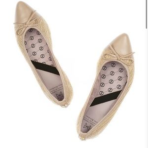 Butterfly Twists x Catherine Zeta-Jones basket weave flats